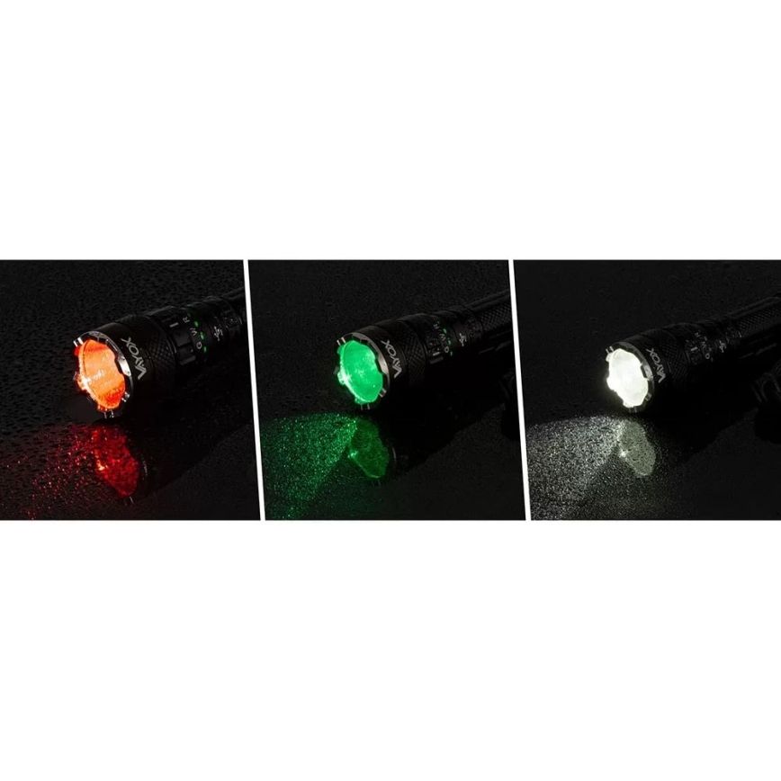 Dimmbare, aufladbare LED-RGBW-Taschenlampe LED/15W/5V IP66 1500 glänzend 2000 mAh