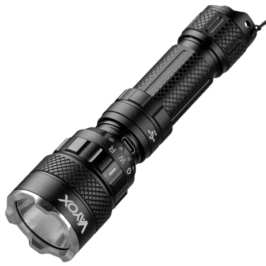 Dimmbare, aufladbare LED-RGBW-Taschenlampe LED/15W/5V IP66 1500 glänzend 2000 mAh