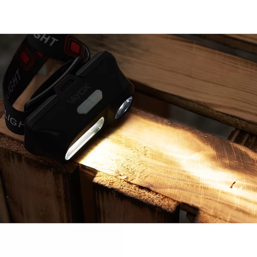 Dimmbare, aufladbare LED-Stirnlampe 2xLED/5V IP44 210 glänzend 2000 mAh