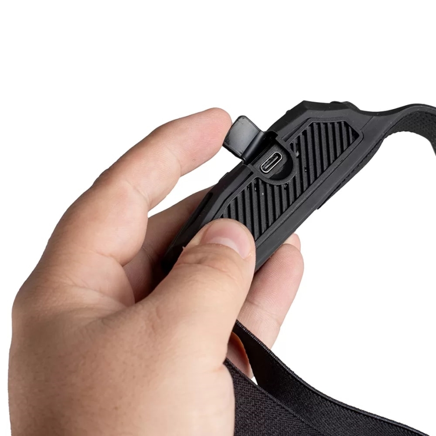 Dimmbare, aufladbare LED-Stirnlampe mit Sensor 3xLED/5V IP44 300 glänzend 1200 mAh