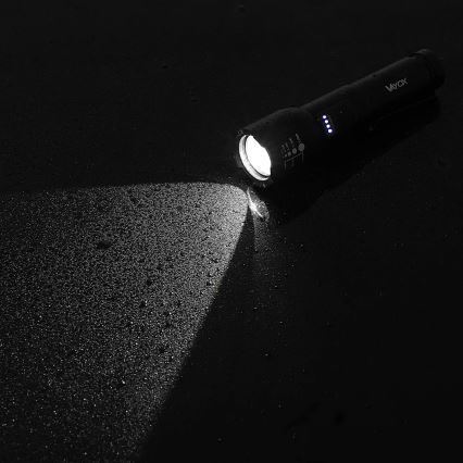 Dimmbare, aufladbare LED-Taschenlampe LED/20W/5V IPX4 800 glänzend 2000 mAh