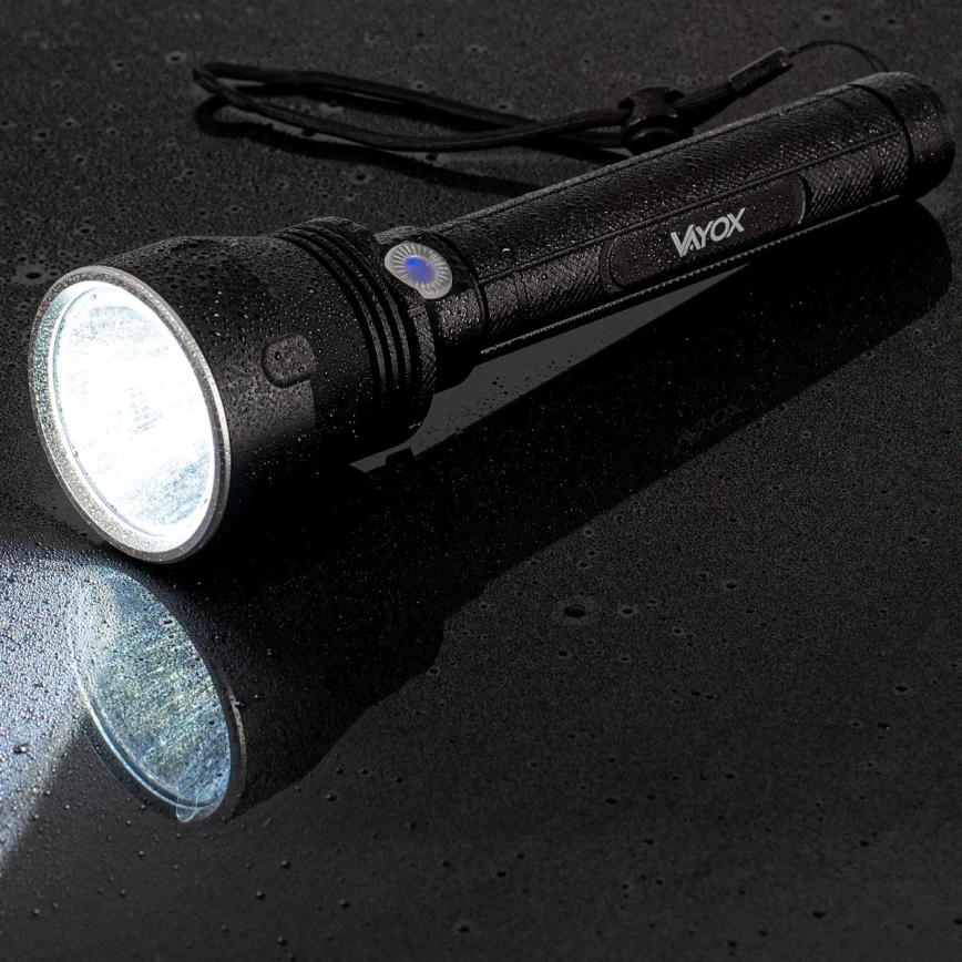 Dimmbare, aufladbare LED-Taschenlampe LED/20W/5V IPX5 1570 glänzend 8400 mAh