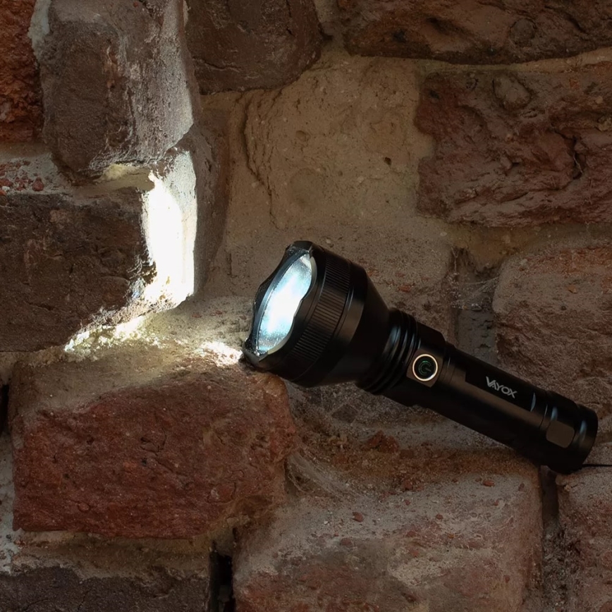 Dimmbare, aufladbare LED-Taschenlampe LED/20W/5V IPX5 1900 glänzend 5000 mAh