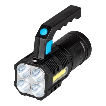 Dimmbare, aufladbare LED-Taschenlampe LED/5V IPX4 250 glänzend 1200 mAh