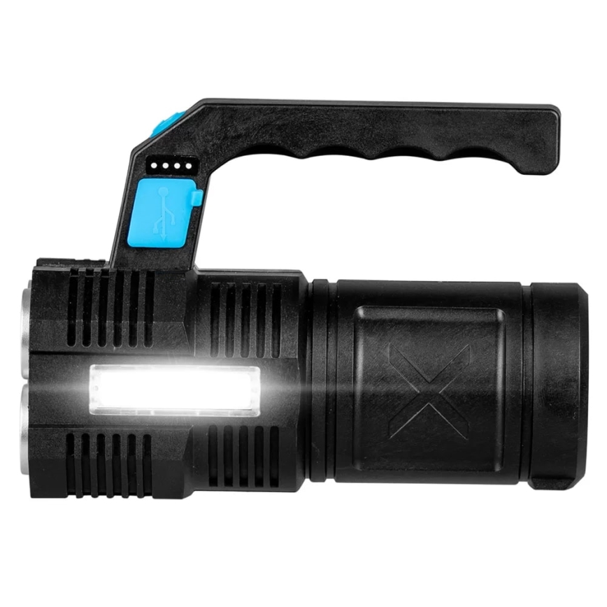 Dimmbare, aufladbare LED-Taschenlampe LED/5V IPX4 250 glänzend 1200 mAh