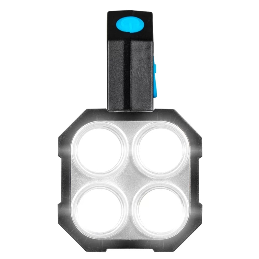 Dimmbare, aufladbare LED-Taschenlampe LED/5V IPX4 250 glänzend 1200 mAh