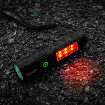 Dimmbare, aufladbare LED-Taschenlampe mit rotem Licht LED/5W/5V IPX4 250 glänzend 2000 mAh