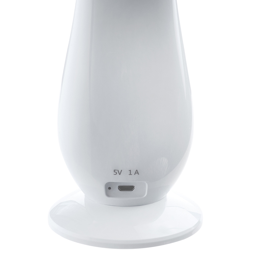 Dimmbare, aufladbare LED-Tischlampe LILLY LED/4W/5V 1200 mAh weiß