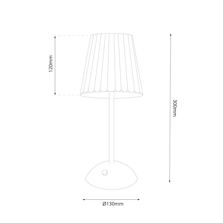 Dimmbare, aufladbare LED-Tischleuchte mit Touch-Funktion ELBA LED/1,6W/800 mAh 3000/4000/6000K golden/klar