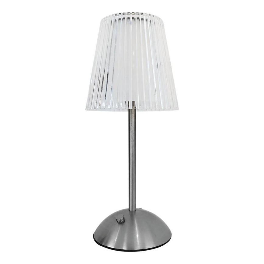 Dimmbare, aufladbare LED-Tischleuchte mit Touch-Funktion ELBA LED/1,6W/800 mAh matt Chrom/klar