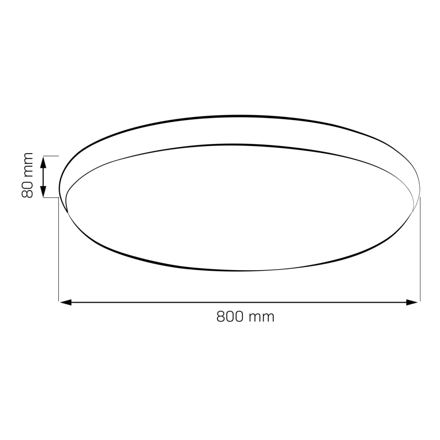 LED-dimmbare Deckenleuchte KERN LED/80W/230V 3000/4000/6000K Ø 80 cm goldfarben + Fernbedienung