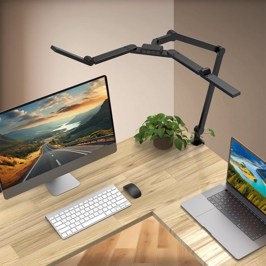 Dimmbare, flexible LED-Tischleuchte mit Touch-Funktion POINTIQ LED/24W/230V 3000-6500K CRI 92 schwarz