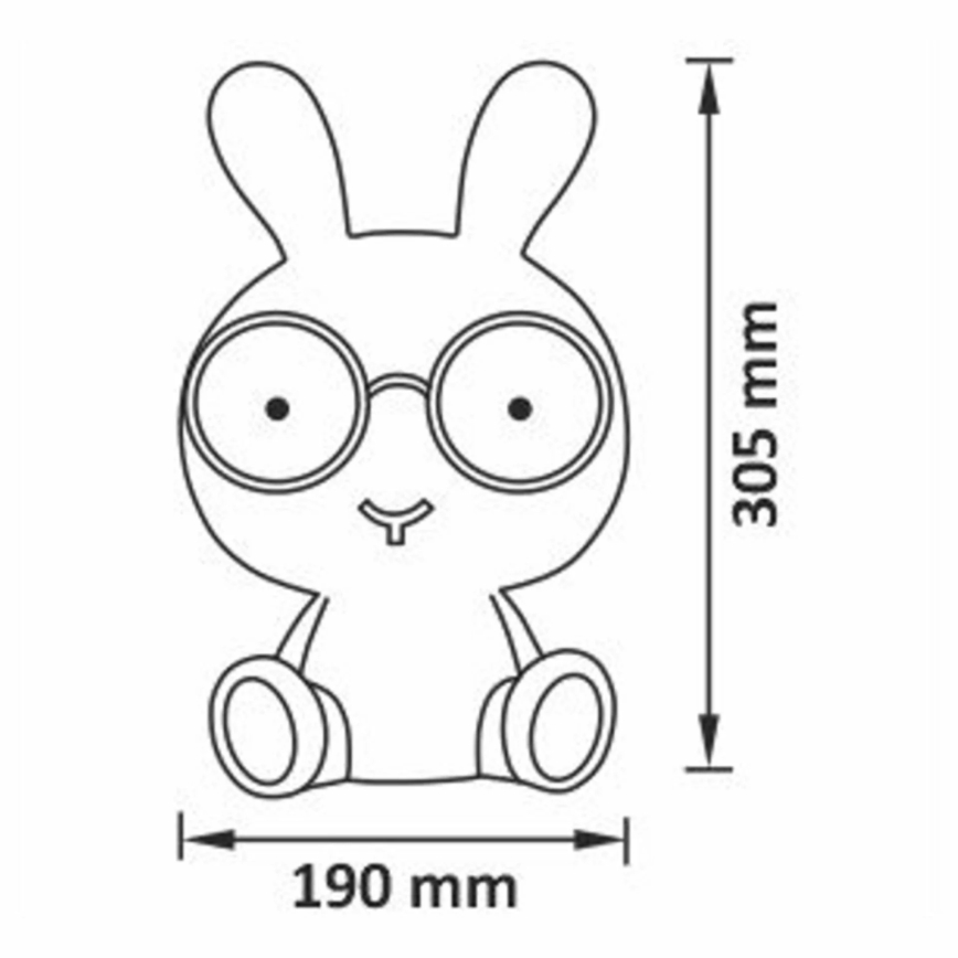 Dimmbare, kleine LED-RGBW-Nachtleuchte für Kinder LED/2,5W/230V Häschen weiß