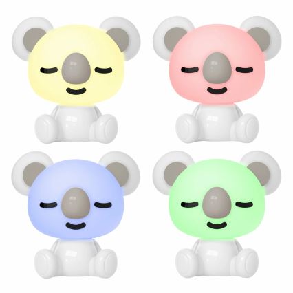 Dimmbare, kleine LED-RGBW-Nachtleuchte für Kinder LED/2,5W/230V Koala weiß