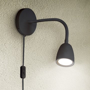 Dimmbare kleine LED-Wandleuchte LED/4W/230V schwarz