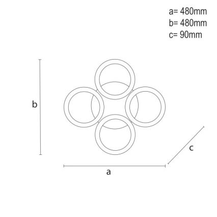 Dimmbare LED-Anbauleuchte LED/55W/230V 3000-6500K + Fernbedienung