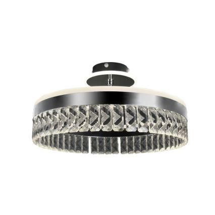 Dimmbarer LED-Kristall-Aufbaukronleuchter LED/75W/230V 3000-6500K matt Chrom + Fernbedienung