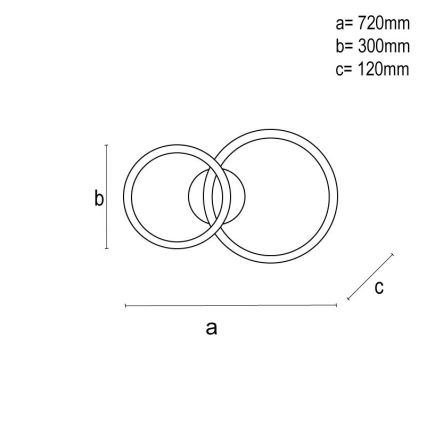 Dimmbare LED-Aufbauleuchte LED/110W/230V 3000-6500K + Fernbedienung