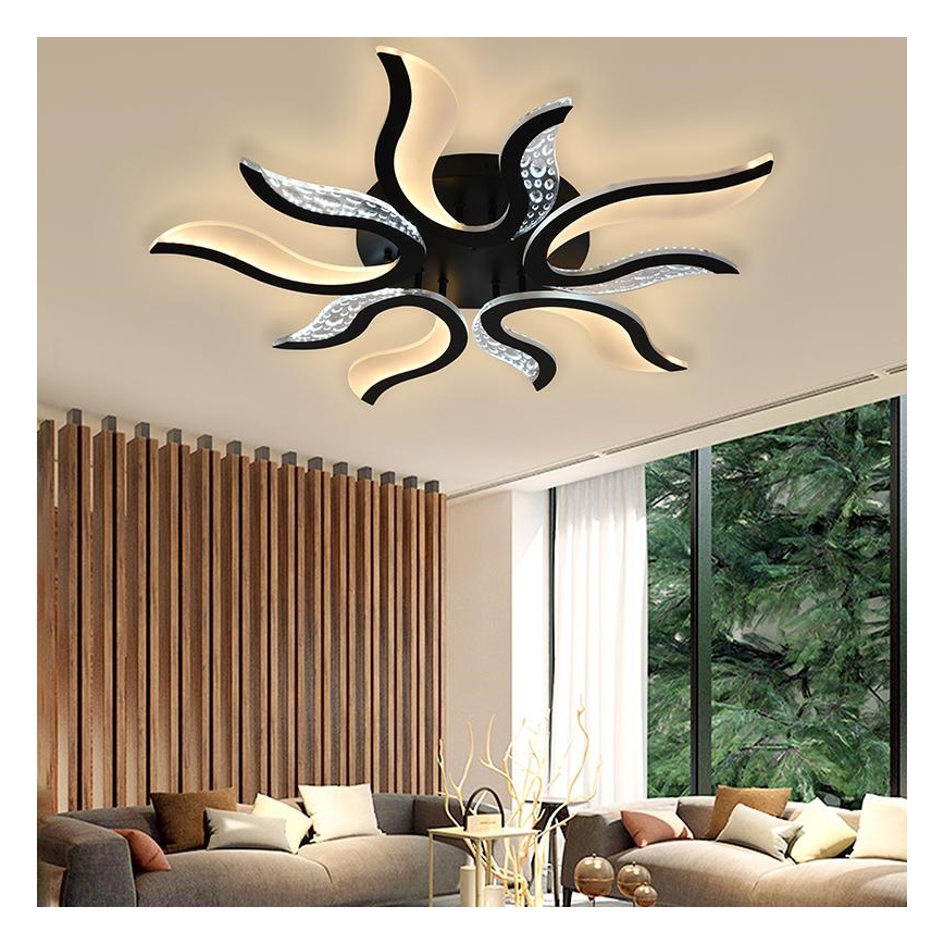 Dimmbare LED-Aufbauleuchte LED/65W/230V 3000-6500K schwarz + Fernbedienung