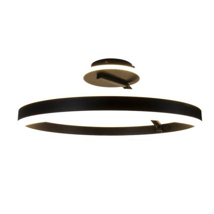 Dimmbare LED-Aufbauleuchte LED/86W/230V 3000-6500K schwarz + Fernbedienung