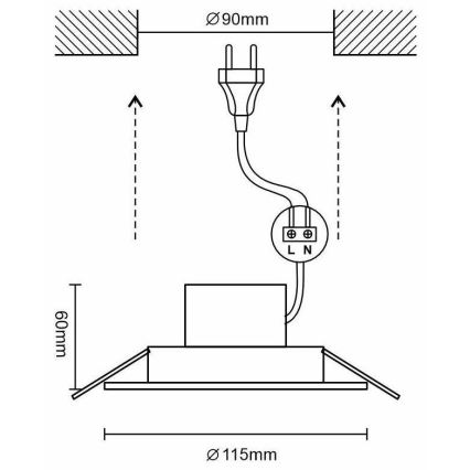 Dimmbare LED-Badezimmerleuchte LED/10W/230V 3000K-6500K WLAN Tuya IP44