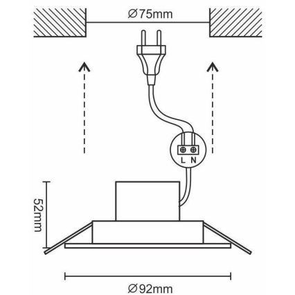 Dimmbare LED- Badezimmerleuchte LED/7W/230V 3000K-6500K WLAN Tuya IP44