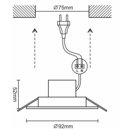 Dimmbare LED-Badezimmerleuchte LED/7W/230V 3000K-6500K WLAN Tuya IP44