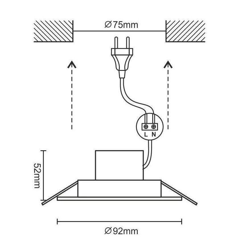Dimmbare LED-Badezimmerleuchte LED/7W/230V 3000K-6500K WLAN Tuya IP44