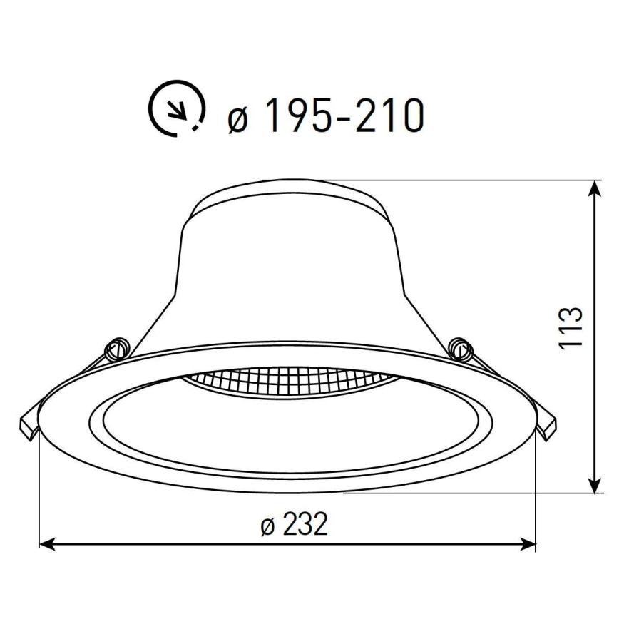 Dimmbare Badezimmer-Einbauleuchte NYON LED/24/34W/230V 3000/4000/5700K Ø 23,2 cm IP44 weiß