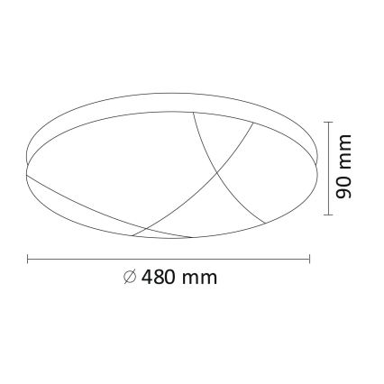 Dimmbare LED-Deckenleuchte ATLAS LED/72W/230V 3000-6500K + Fernbedienung