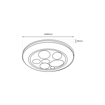 Dimmbare LED-Deckenleuchte BUBBLES LED/30W/230V 3000-6000K + Fernbedienung