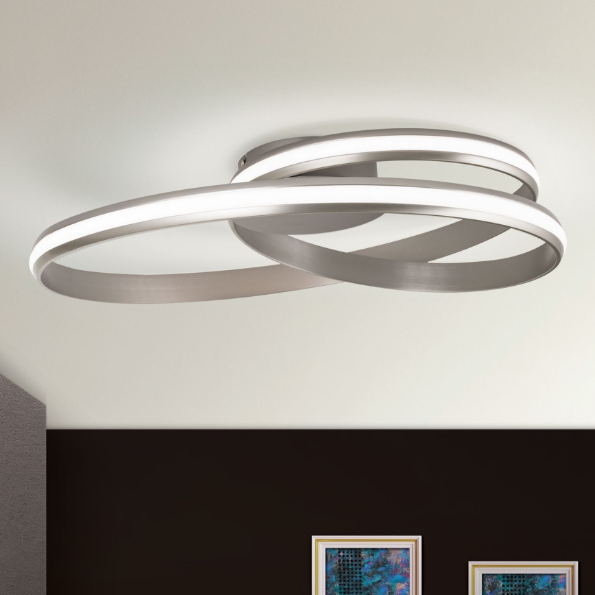Dimmbare LED-Deckenleuchte CIRCUS LED/30W/230V silbern
