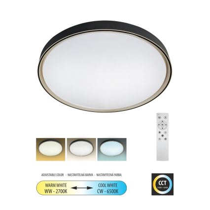 Dimmbare LED-Deckenleuchte EBRO LED/36W/230V 2700-6500K d 50 cm + Fernbedienung