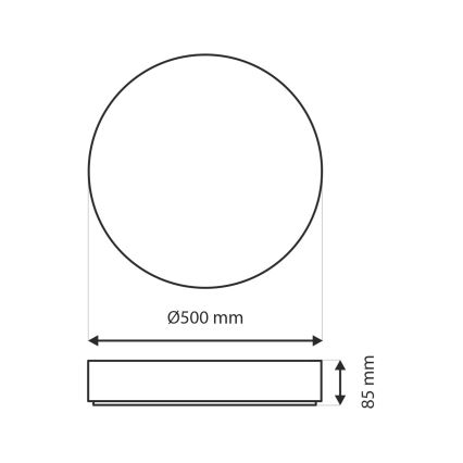 Dimmbare LED-Deckenleuchte EBRO LED/36W/230V 2700-6500K d 50 cm + Fernbedienung