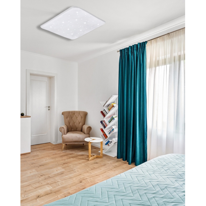 Dimmbare LED-Deckenleuchte FLORA LED/60W/230V 2700-6500K 53x53 cm + Fernbedienung