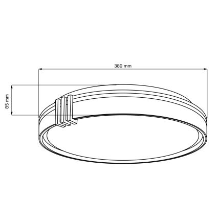 Dimmbare LED-Deckenleuchte für Badezimmer ARLETTA LED/48W/230V d 38 cm 3000-6000K IP44 + Fernbedienung
