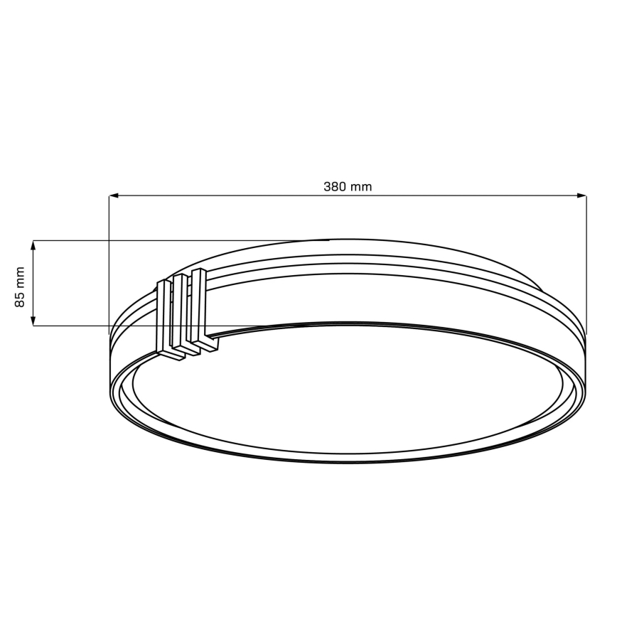 Dimmbare LED-Deckenleuchte für Badezimmer ARLETTA LED/48W/230V d 38 cm 3000-6000K IP44 + Fernbedienung