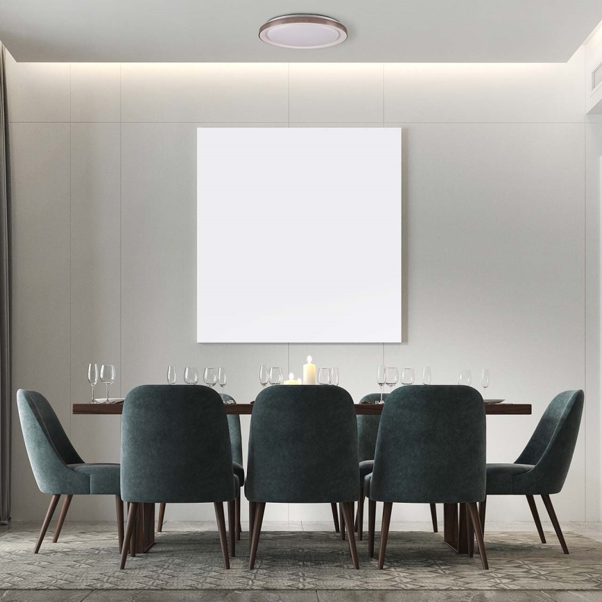 Dimmbare LED-Deckenleuchte für Badezimmer GRAŻYNA LED/48W/230V 3000-6000K d 41 cm IP44 grau + Fernbedienung