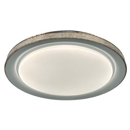 Dimmbare LED-Deckenleuchte für Badezimmer GRAŻYNA LED/48W/230V 3000-6000K d 41 cm IP44 grau + Fernbedienung