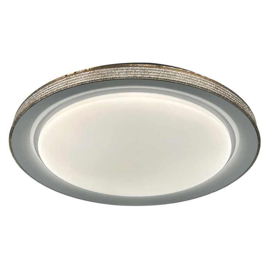 Dimmbare LED-Deckenleuchte für Badezimmer GRAŻYNA LED/48W/230V 3000-6000K d 41 cm IP44 grau + Fernbedienung