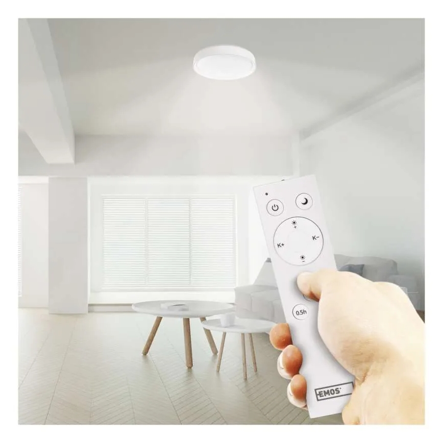 Dimmbare LED-Deckenleuchte GoSmart LED/45W/230V d 50 cm 2700-6500K Wi-Fi Tuya + Fernbedienung