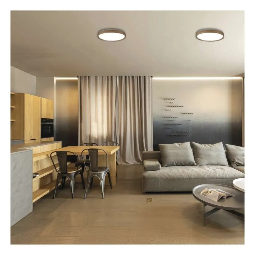 Dimmbare LED-Deckenleuchte ILVI LED/30W/230V 2700-6500K Ø 40 cm beige + Fernbedienung