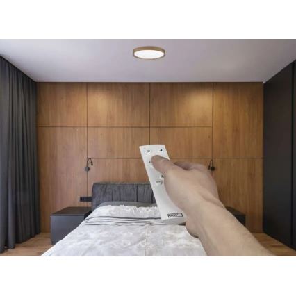 Dimmbare LED-Deckenleuchte ILVI LED/30W/230V 2700-6500K Ø 40 cm beige + Fernbedienung