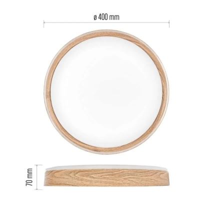 Dimmbare LED-Deckenleuchte ILVI LED/30W/230V 2700-6500K Ø 40 cm beige + Fernbedienung