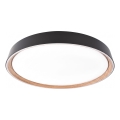 Dimmbare LED-Deckenleuchte ILVI, LED/30W/230V, 2700-6500K, Ø 40 cm, schwarz/beige + Fernbedienung