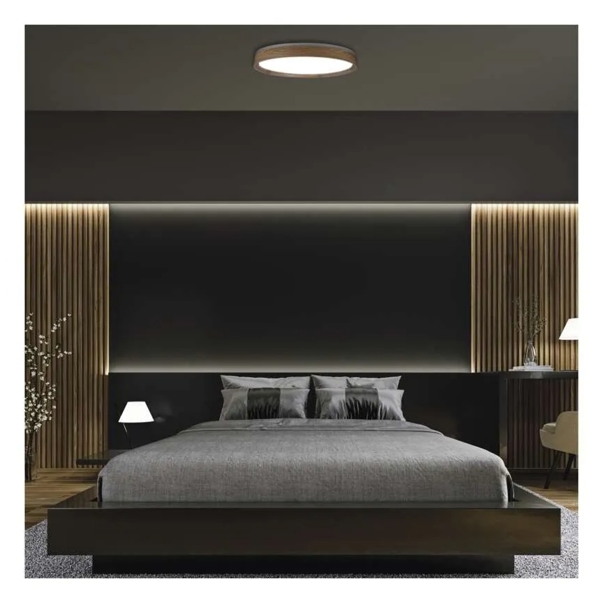 Dimmbare LED-Deckenleuchte ILVI LED/45W/230V 2700-6500K Ø 50 cm beige mit Fernbedienung