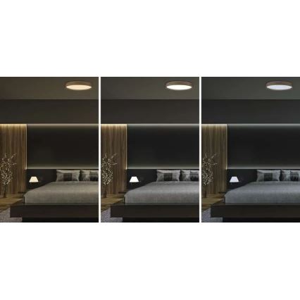 Dimmbare LED-Deckenleuchte ILVI LED/45W/230V 2700-6500K Ø 50 cm beige mit Fernbedienung