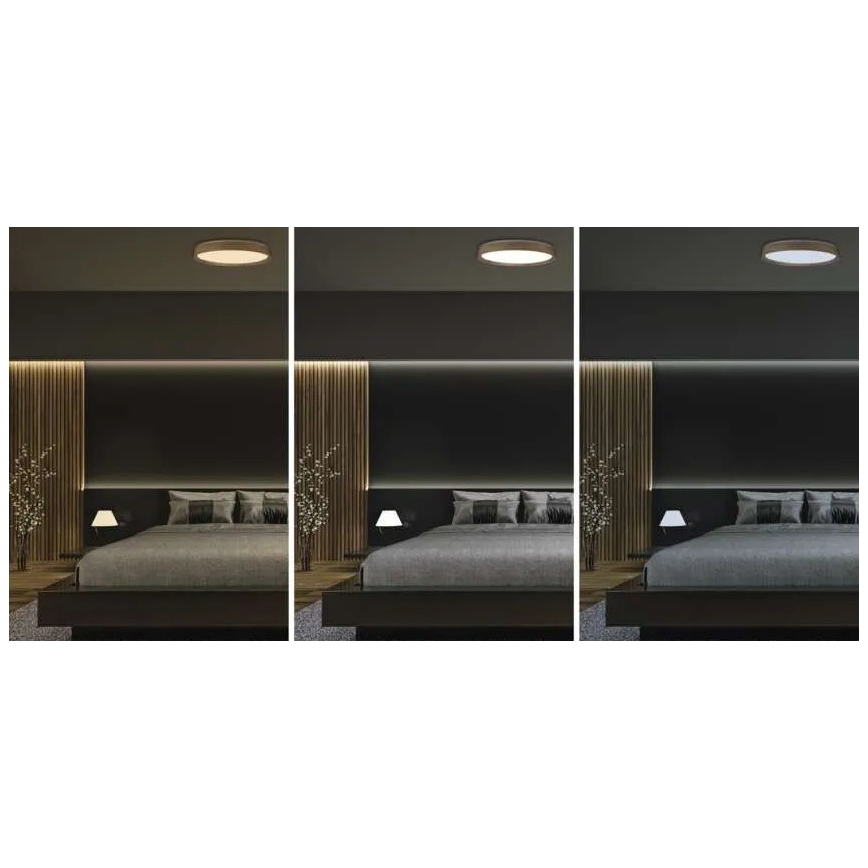 Dimmbare LED-Deckenleuchte ILVI LED/45W/230V 2700-6500K Ø 50 cm beige mit Fernbedienung