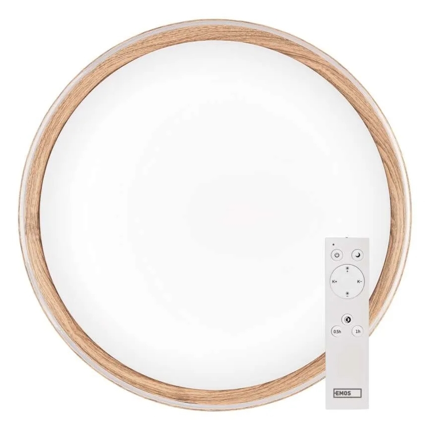 Dimmbare LED-Deckenleuchte ILVI LED/45W/230V 2700-6500K Ø 50 cm beige mit Fernbedienung