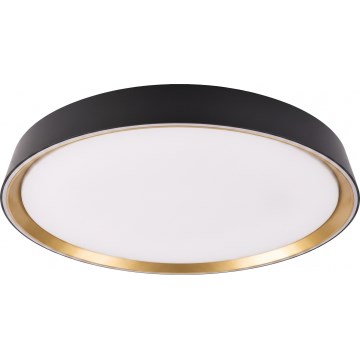 Dimmbare LED-Deckenleuchte ILVI LED/45W/230V 2700-6500K Ø 50 cm schwarz/beige + Fernbedienung